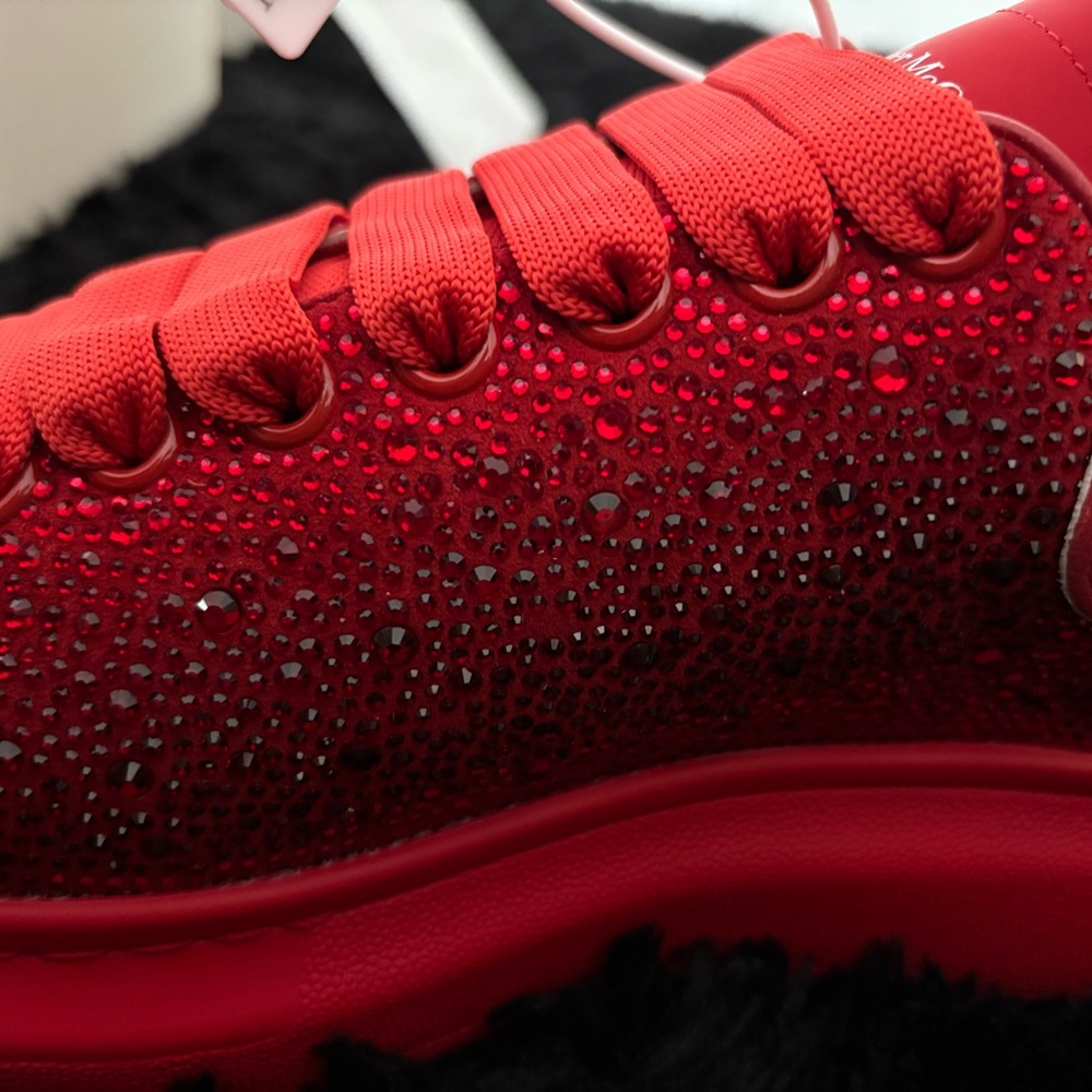 Alexander McQueen Red Studded Sneakers